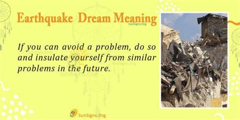 meaning of earthquake dream|Earthquake in Dream .